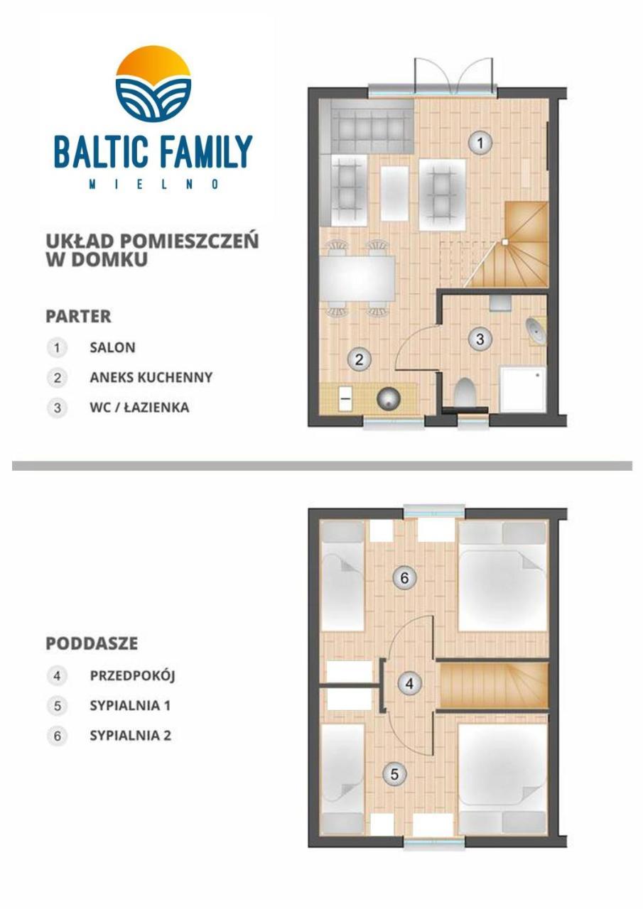 Domki Baltic Family Basen Kidsclub Rowery Mielno  Buitenkant foto